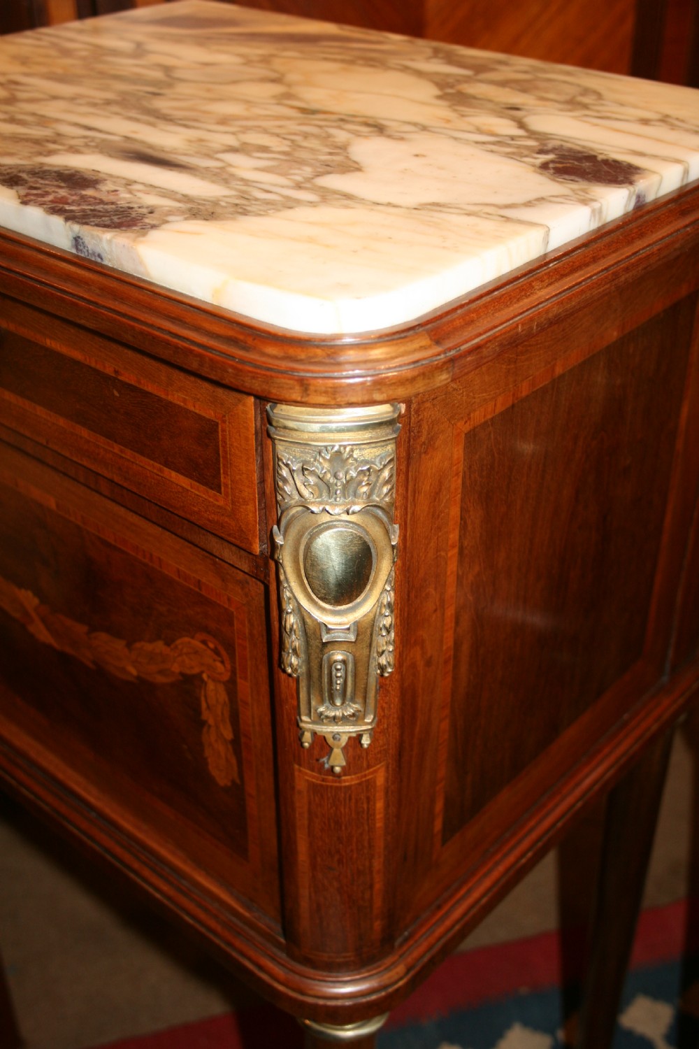 pair of french bedside tables  View V