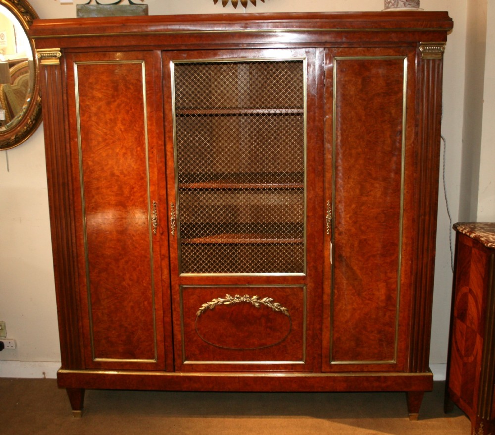 good quality walnut french bookcase  View II