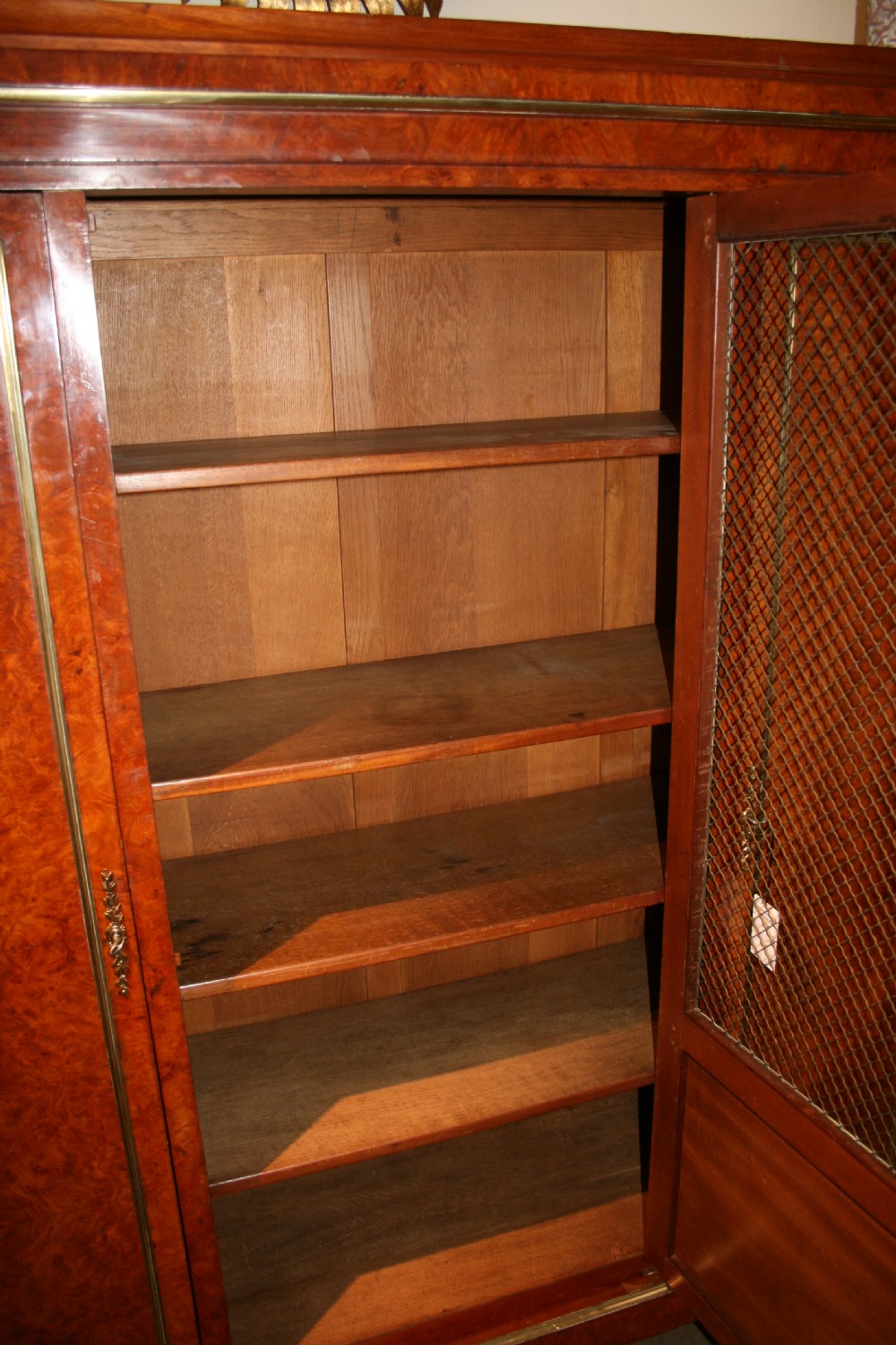 good quality walnut french bookcase  View V