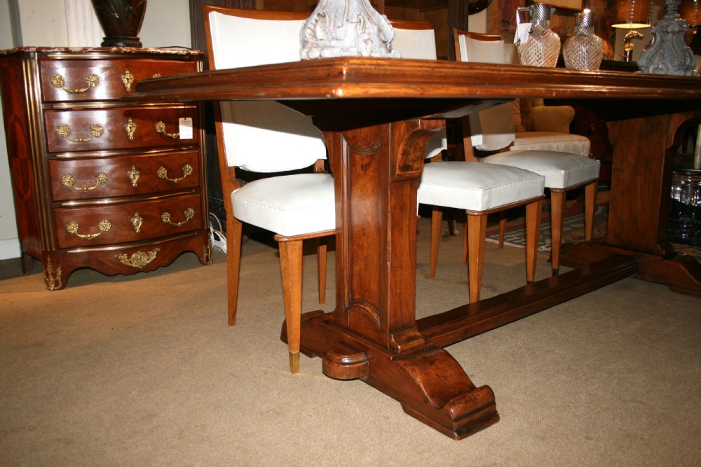 Italian burr elm refectory table  View III