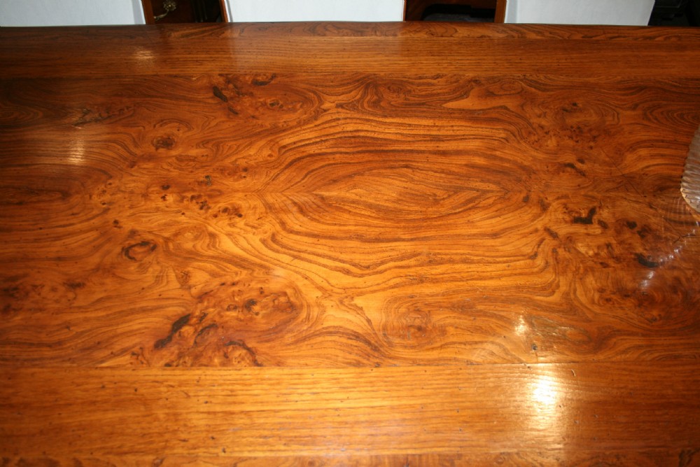 Italian burr elm refectory table  View IV