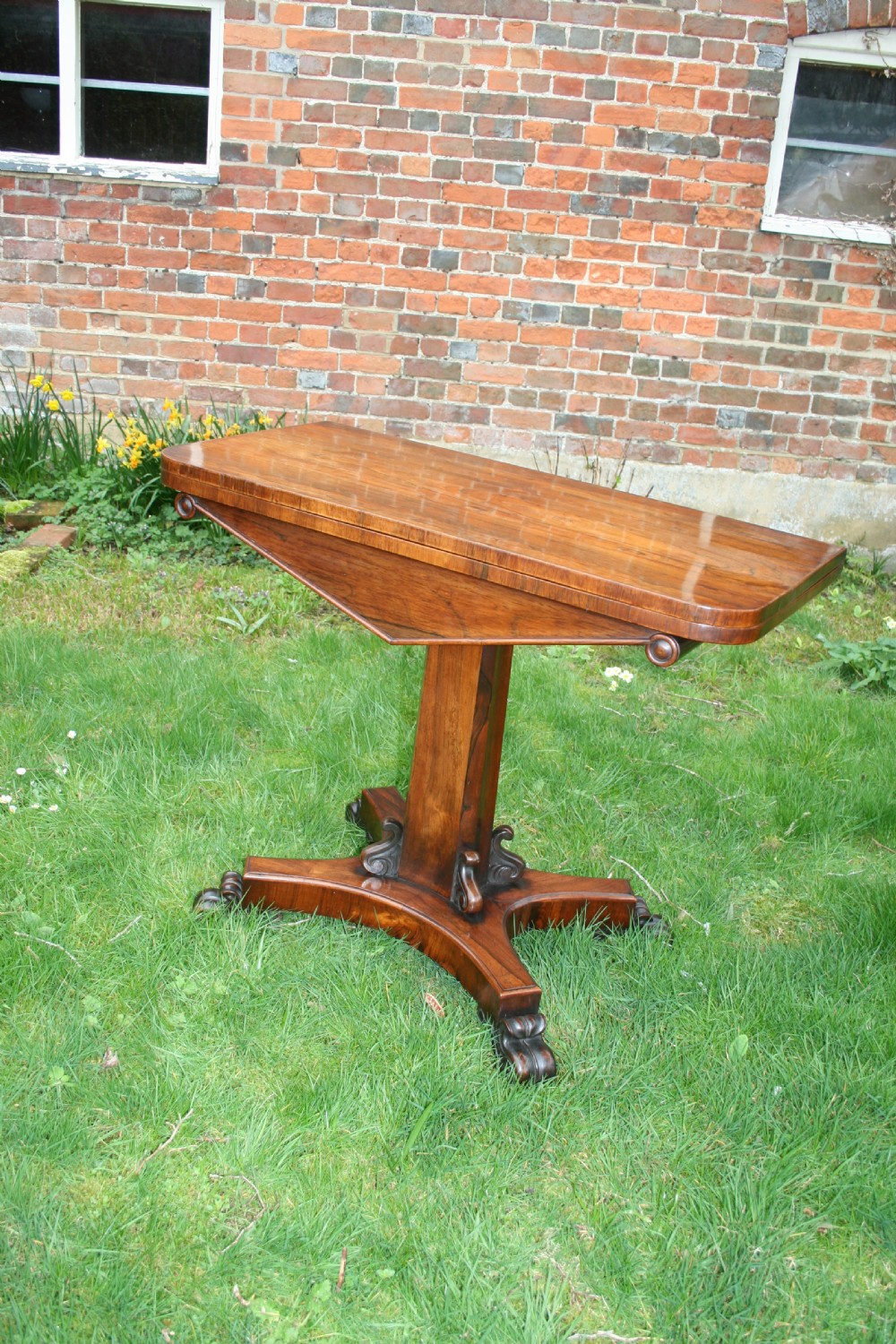 William iv rosewood card table  View III