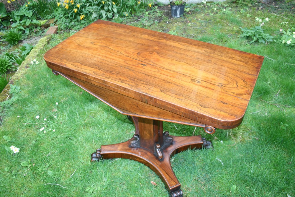 William iv rosewood card table  View V