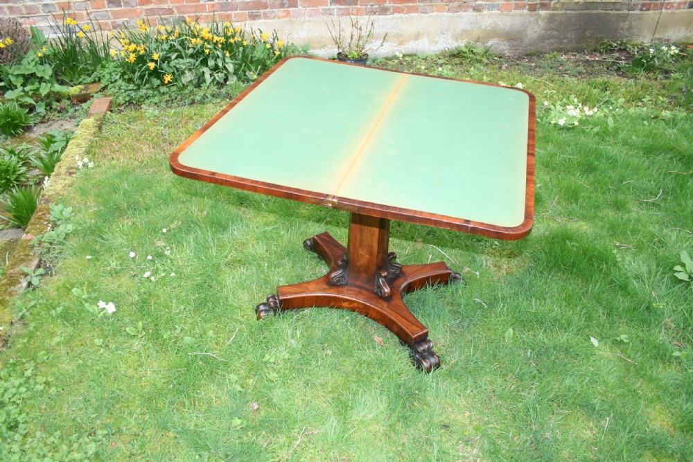William iv rosewood card table  View VI