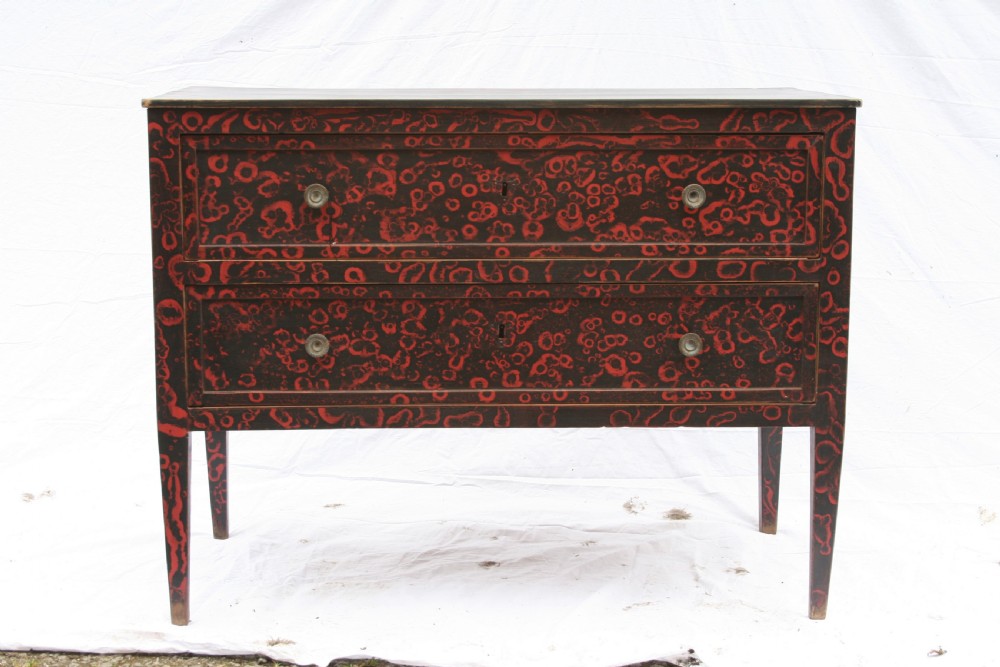 french 18th century commode in later paint finish 