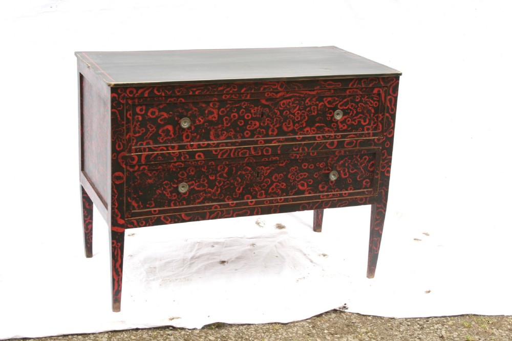 french 18th century commode in later paint finish  View II