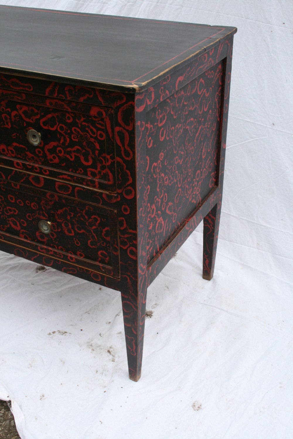 french 18th century commode in later paint finish  View IV