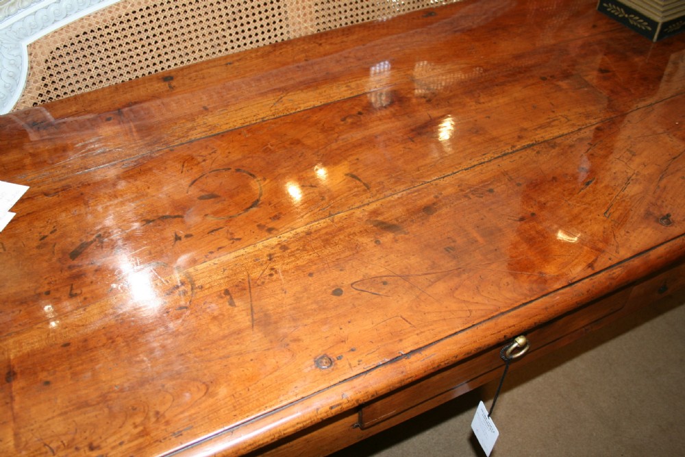 french cherry wood farm table View II