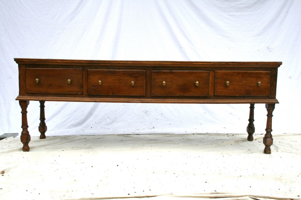 18th century English oak dresser base
