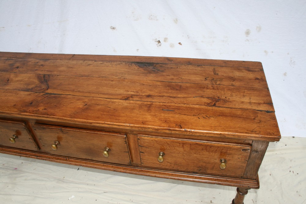18th century English oak dresser base View V