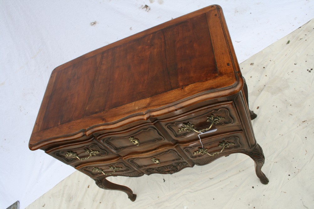 louis style french walnut commode  View II