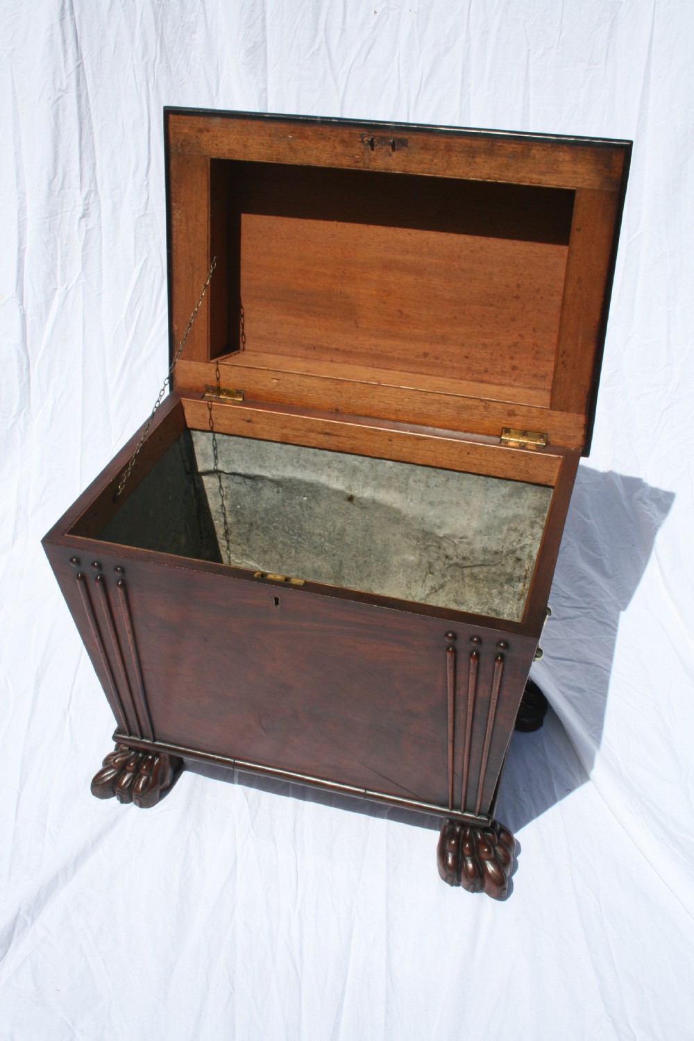 georgian mahogany wine cooler  View V