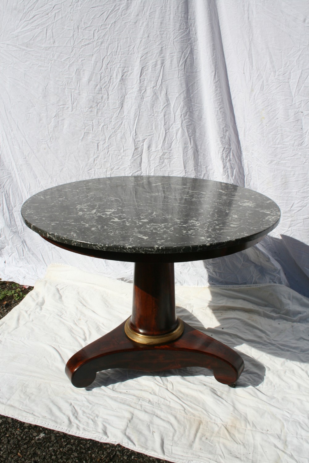 french mahogany center table or gueridon  View IV