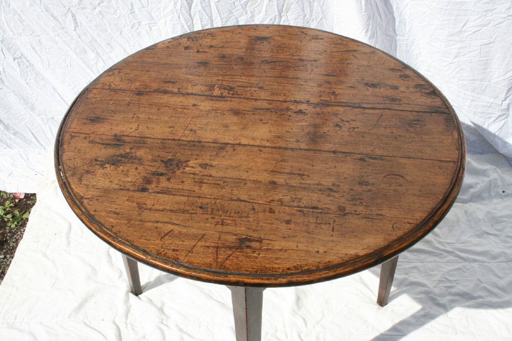c1800 oak and fruitwood country table  View III