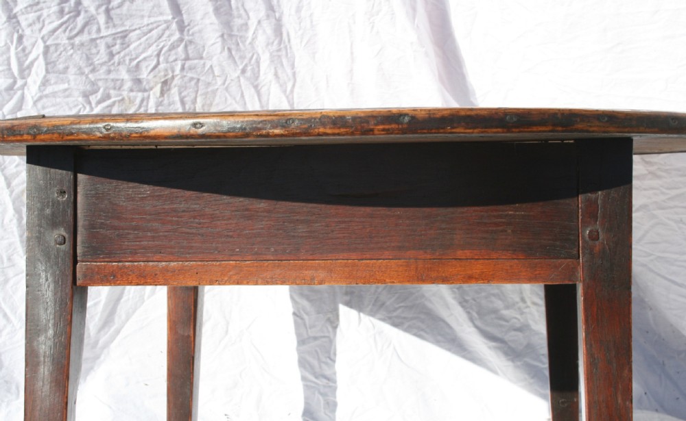 c1800 oak and fruitwood country table  View V