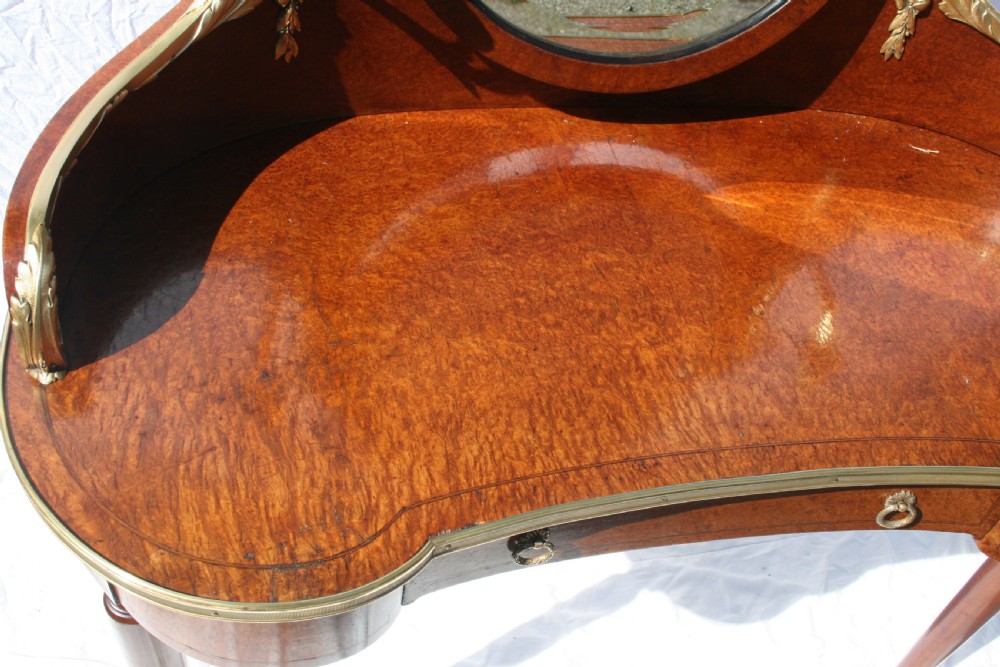 superb french dressing table in amboyna burr wood  View V
