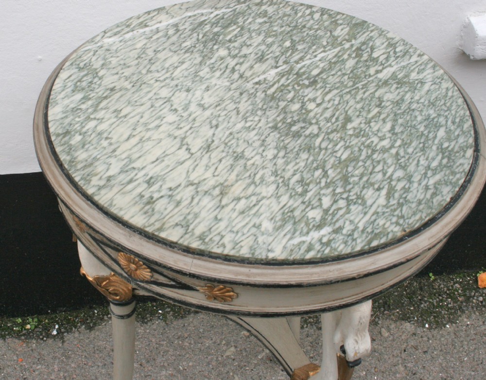 very pretty occasional table surmounted with swans  View V