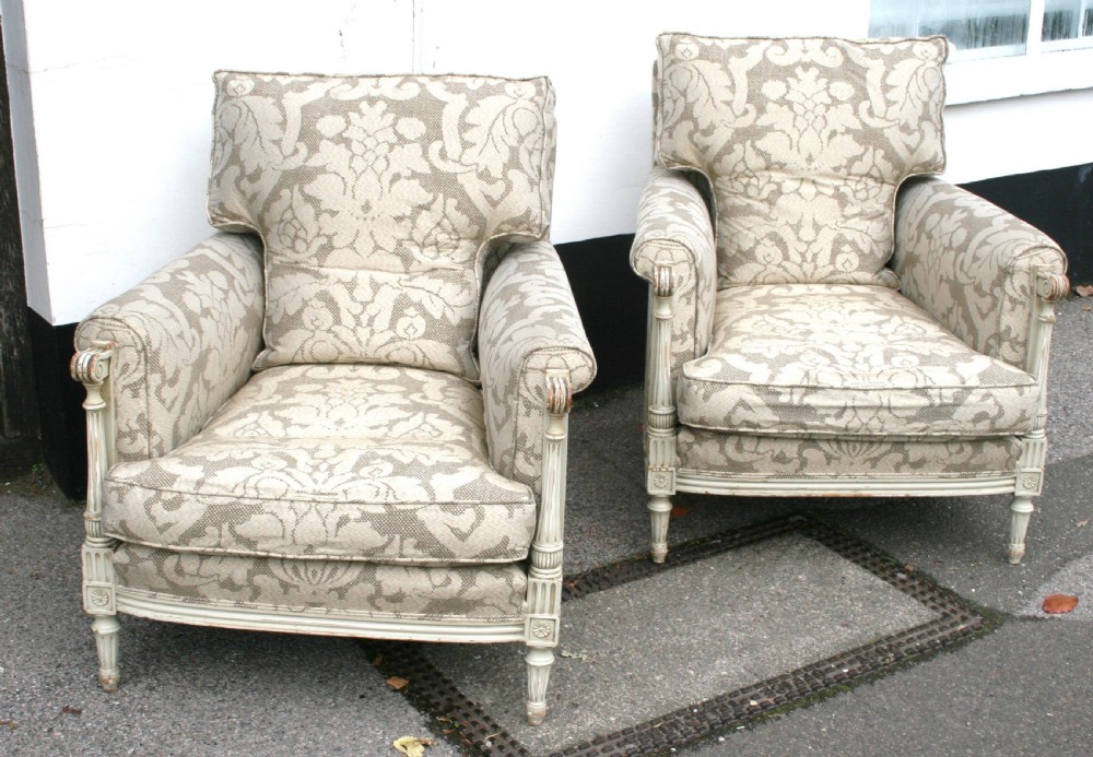 very comfortable pair of louis style chairs 