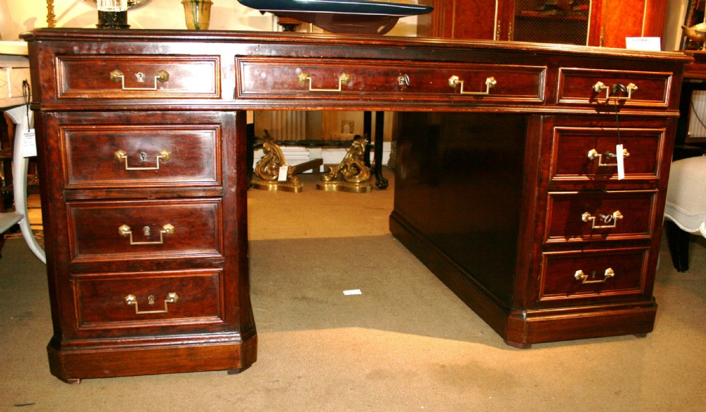 french large partners desk in mahogany  View II