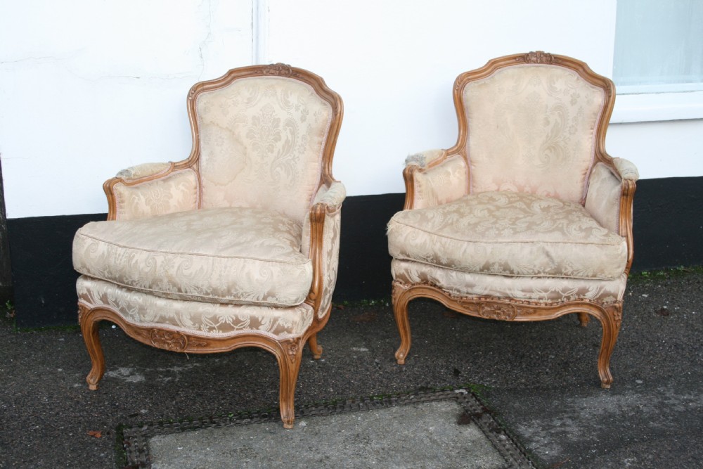 pretty pair of Louis 15 style armchairs 
