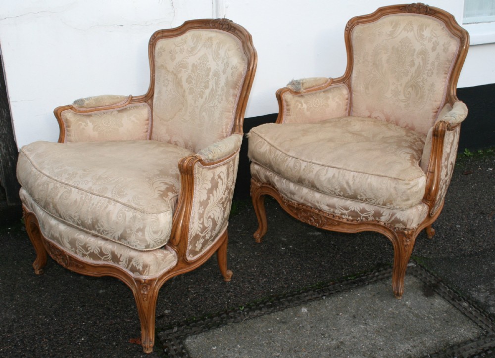 pretty pair of Louis 15 style armchairs  View IV