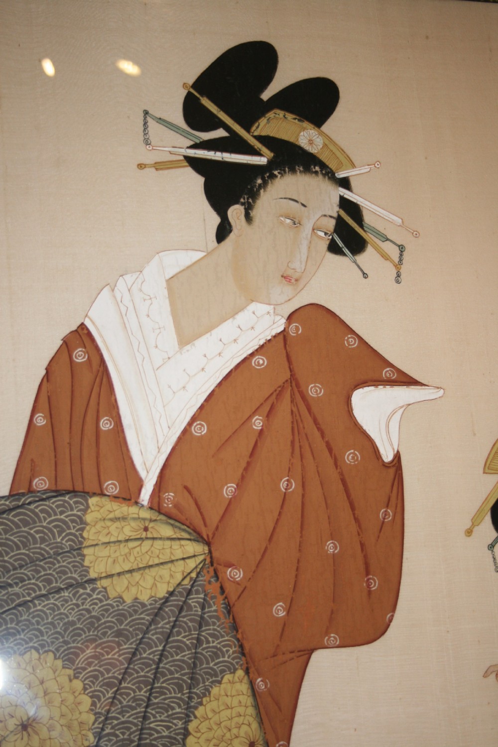 Japanese portrait  on silk View II