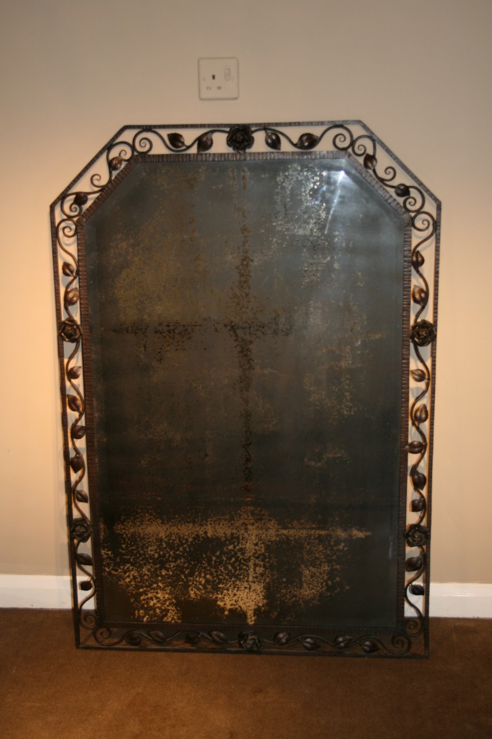 Crazy French Wrought Iron Mirror 