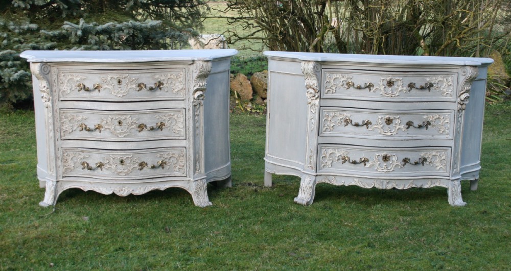 Matched pair of Bruges Commodes  View II