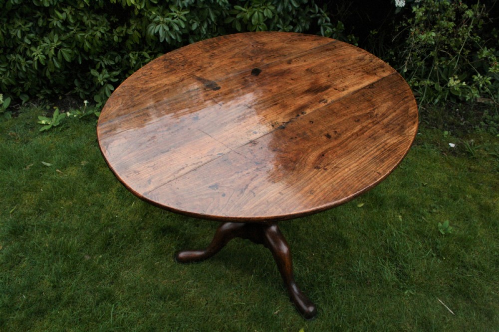 18th Century Fruit-wood Tilt Top Table  View III