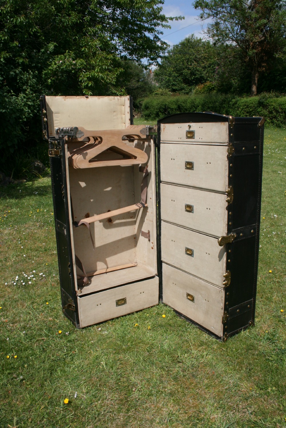 Leather Steamer Trunk View V