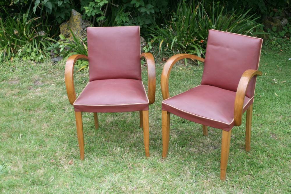 pair art deco armchairs 