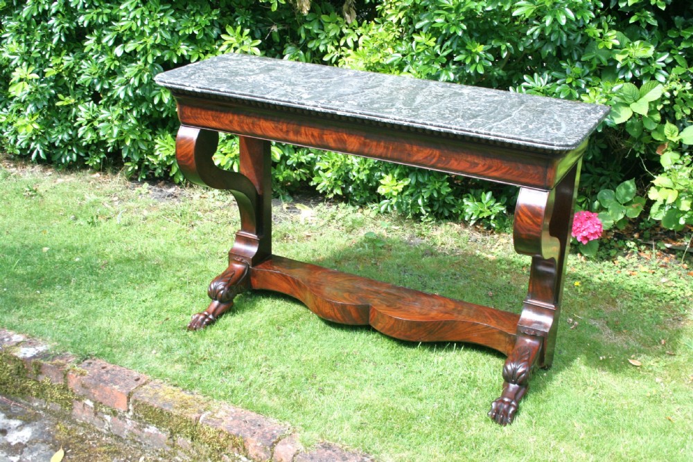 Louis phillipe period console table in mahogany  View III