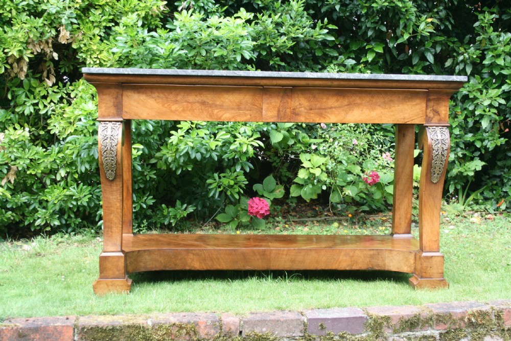 charles x period console table in walnut  View II