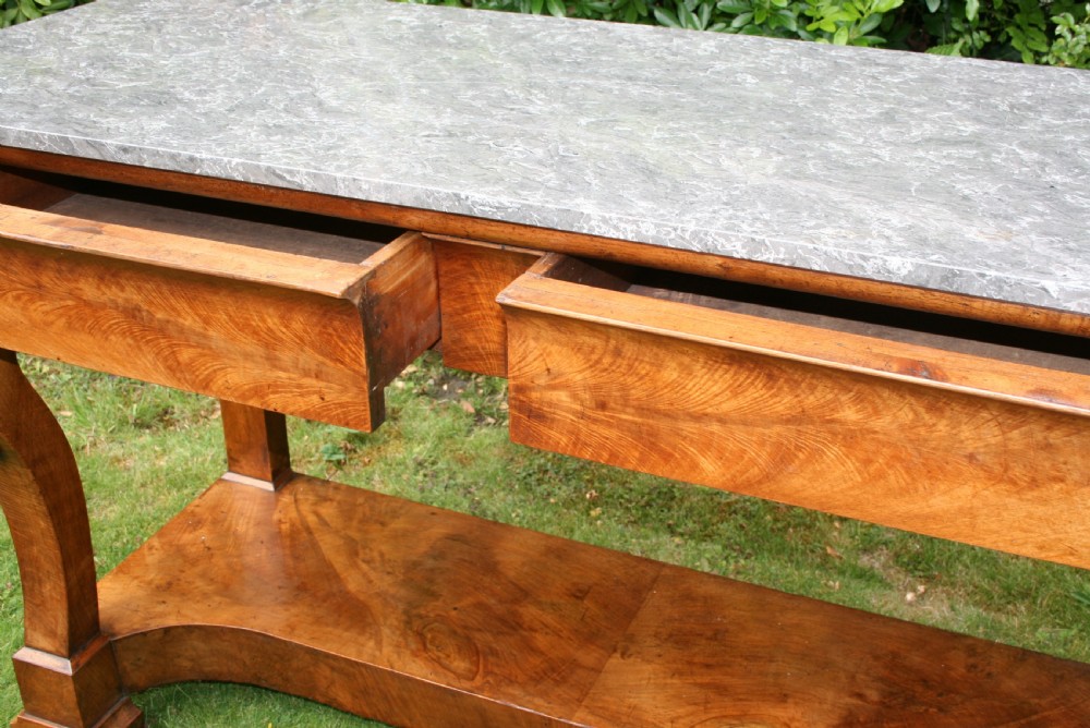 charles x period console table in walnut  View IV
