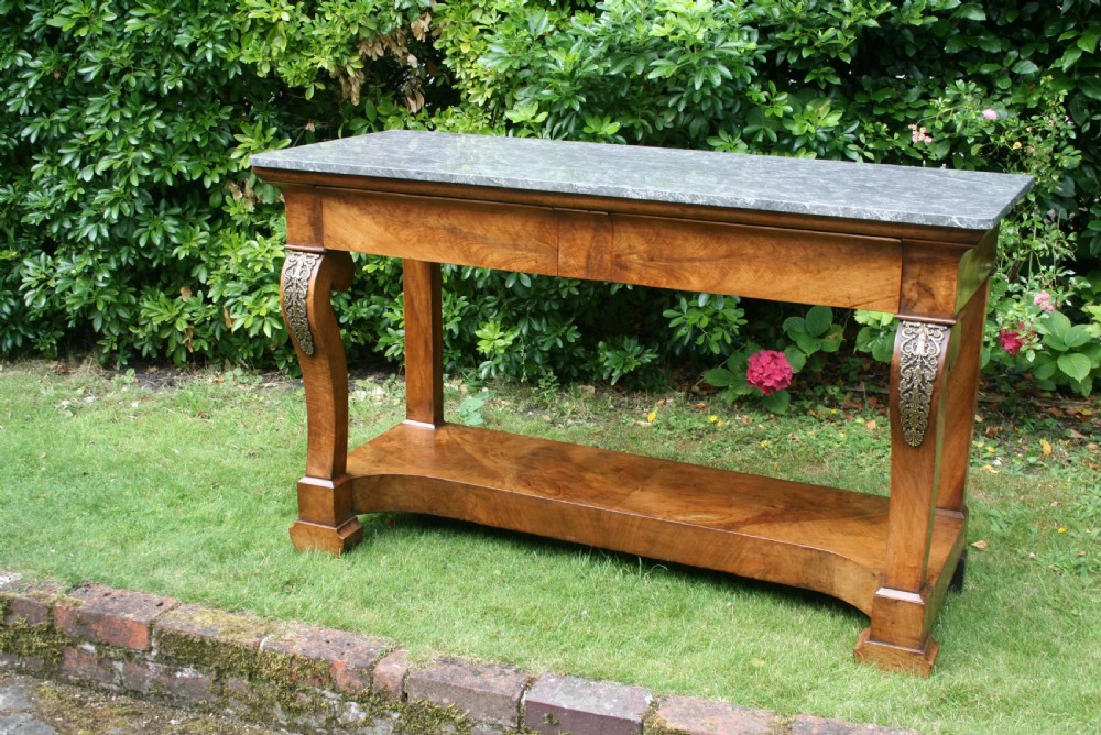 charles x period console table in walnut  View V