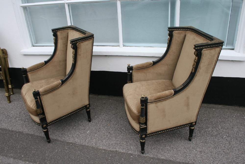 pair of french bergere armchairs  View IV