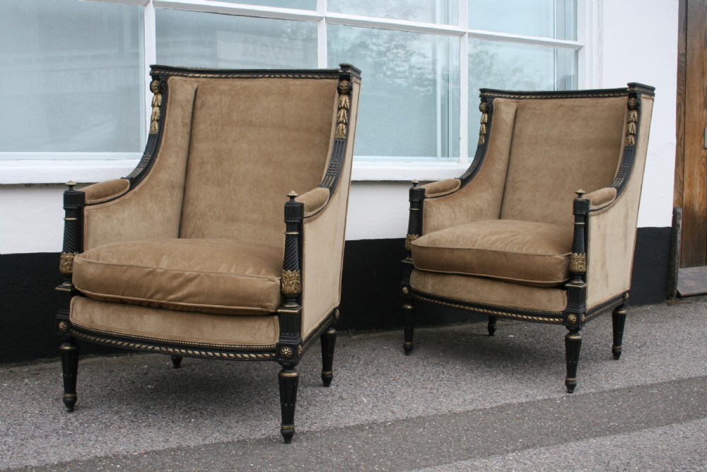 pair of french bergere armchairs  View VI