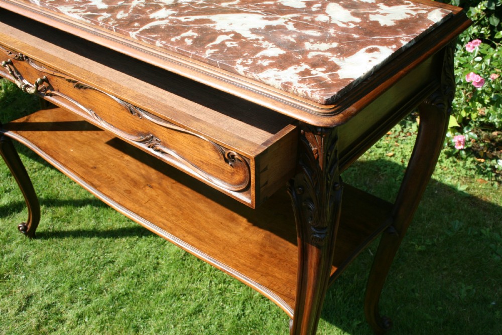 rare pair french console tables  View VIII