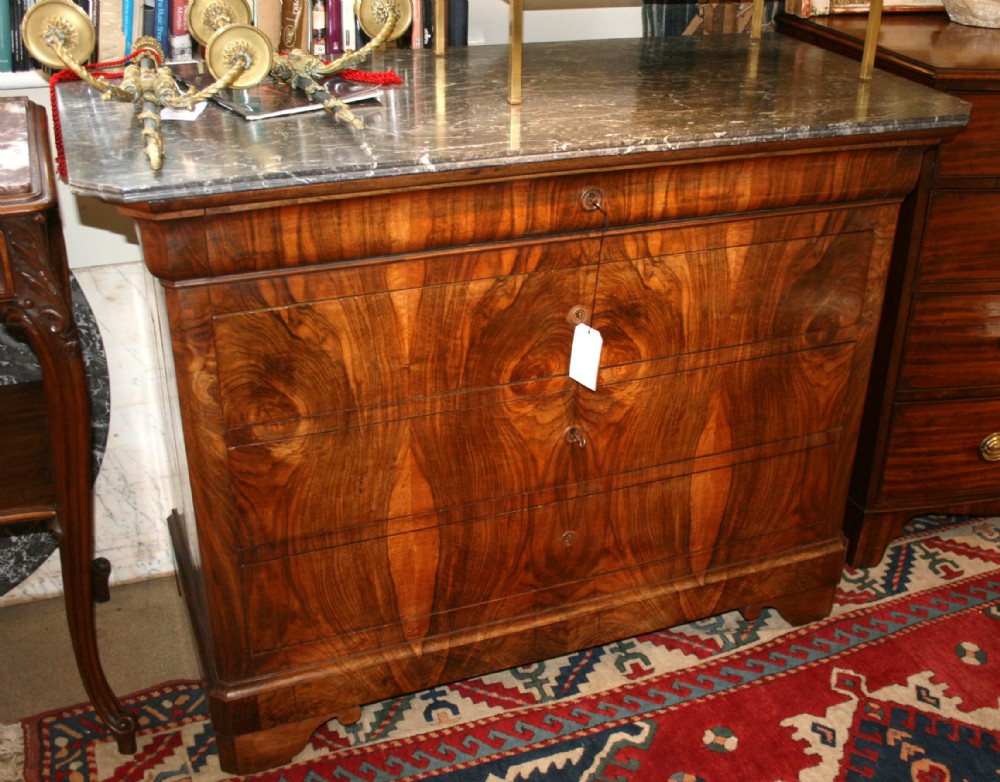 Louis Philippe period walnut commode 