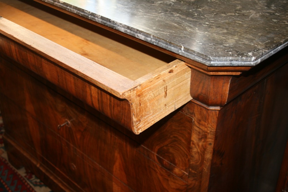 Louis Philippe period walnut commode  View VI