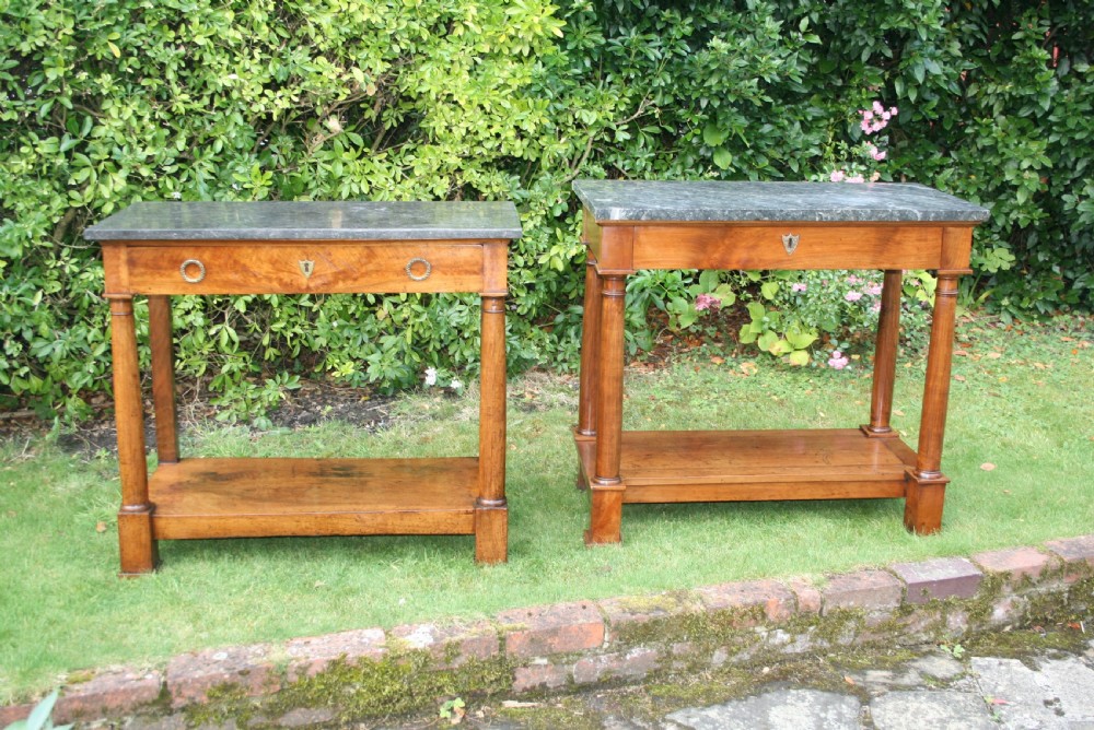 pair of matched period console tables  View II