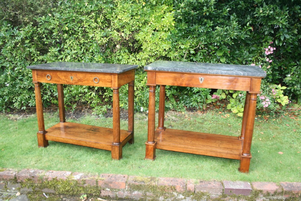pair of matched period console tables  View IX