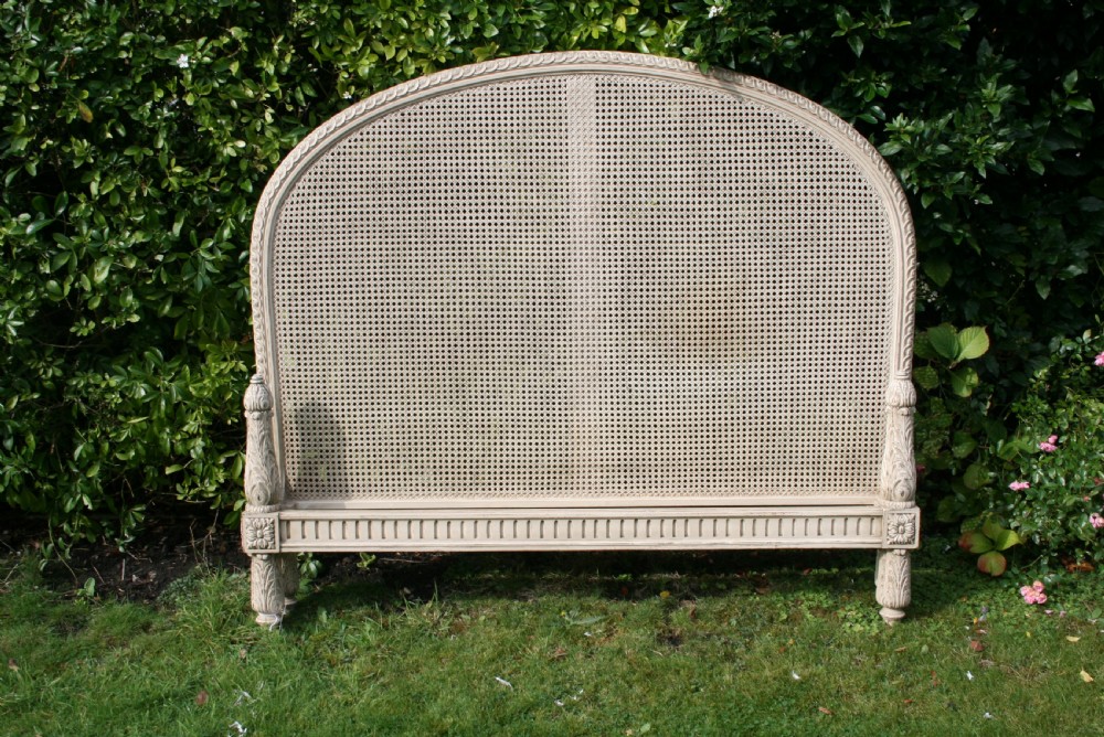 French King Size Painted Cane Bed View II