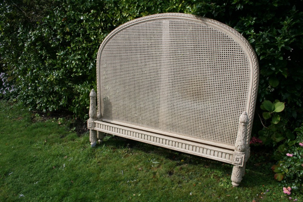 French King Size Painted Cane Bed View IV