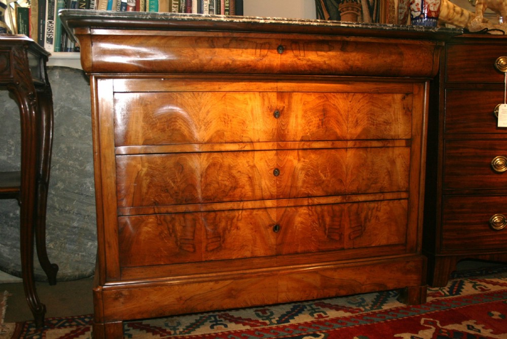 Louis Philippe walnut commode  View II