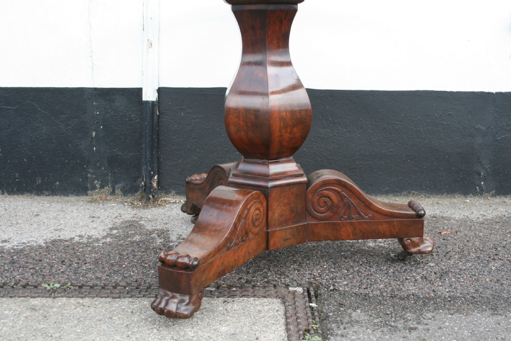 Louis Philippe mahogany center table , gueridon  View II