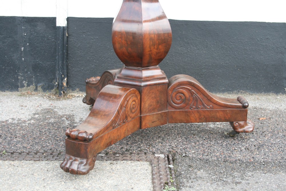 Louis Philippe mahogany center table , gueridon  View III