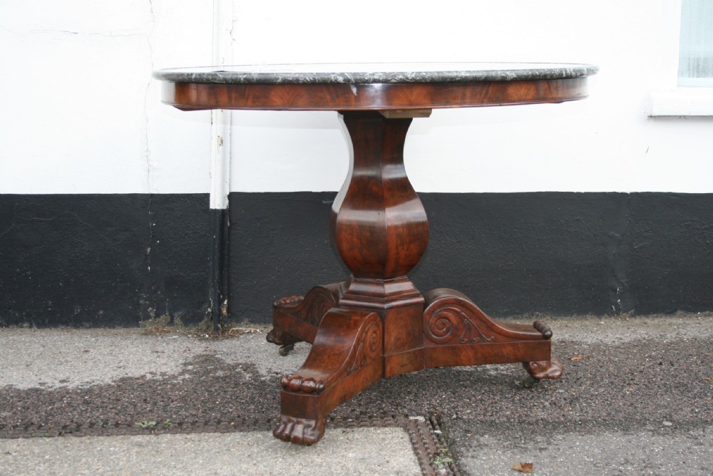 Louis Philippe mahogany center table , gueridon  View VIII