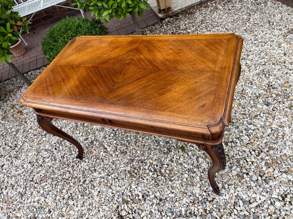 French walnut writing table  View II