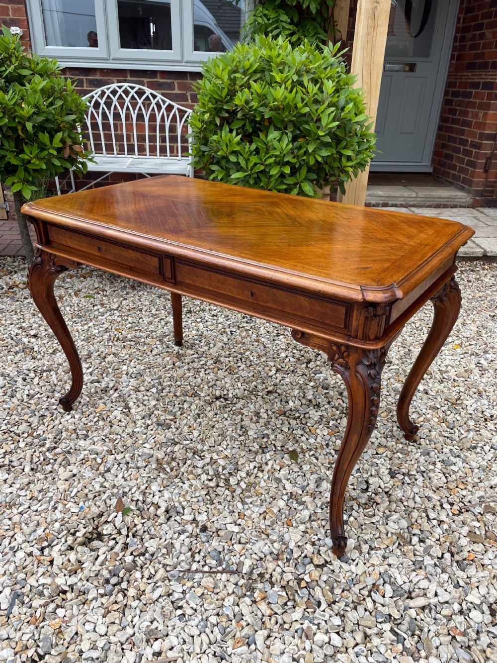 French walnut writing table 